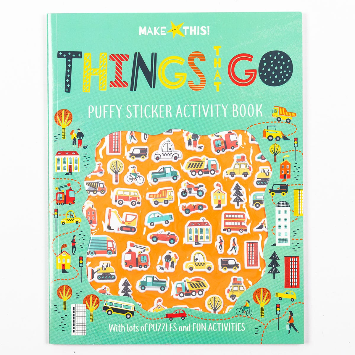 Make This! Bubble Sticker Activity Book: Things that Go – Wondersaurus