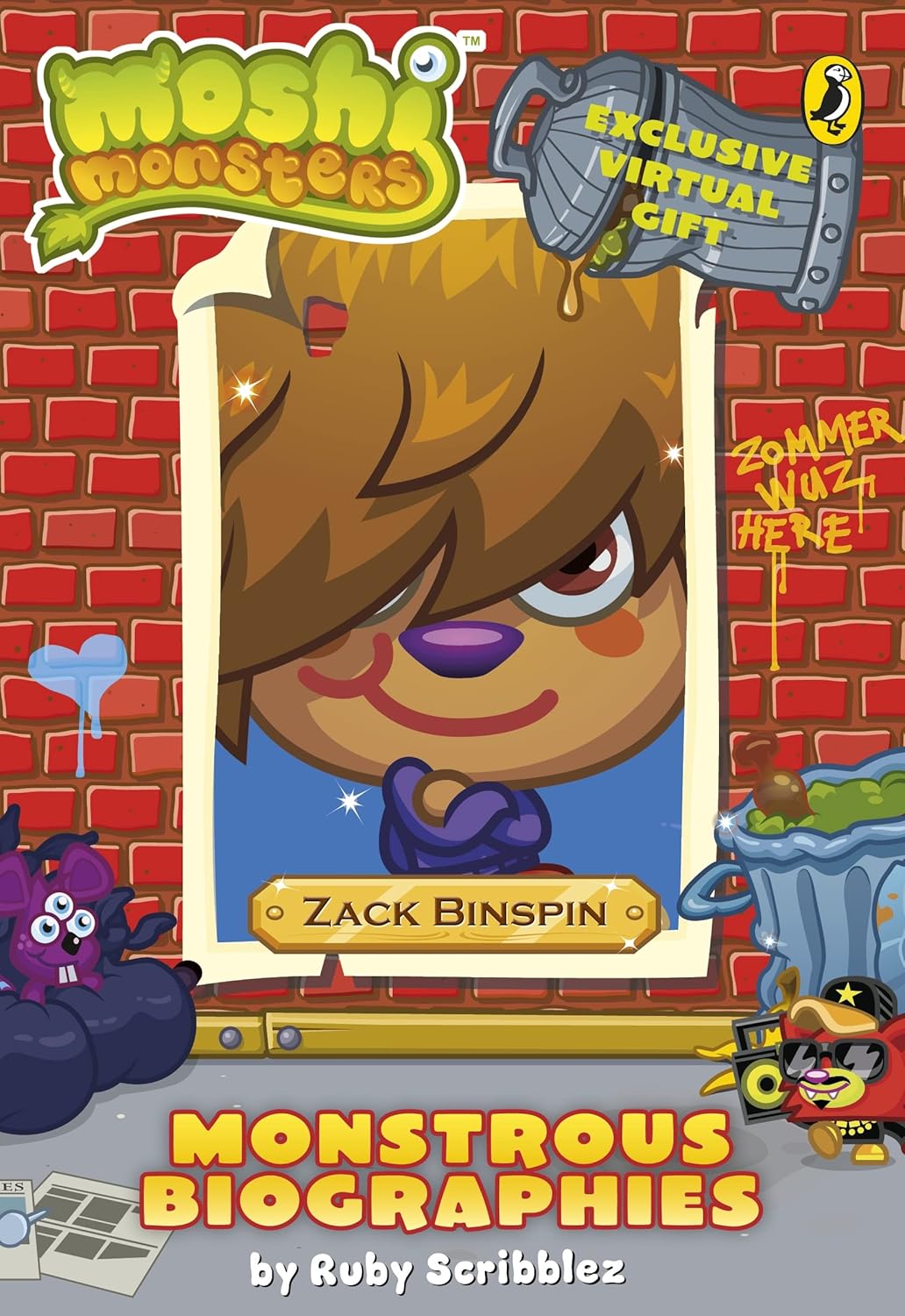Zack Monster Moshi Monsters: Monstrous Biographies: Zack Binspin – Wondersaurus