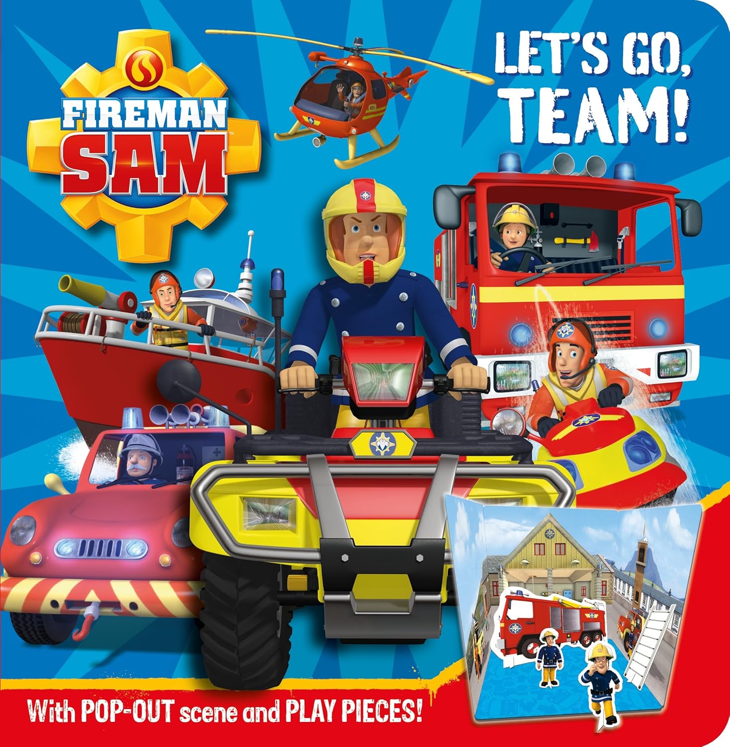 Fun Sam Book Fireman Sam Board Book: Fireman Sam Let's Go Team – Wondersaurus
