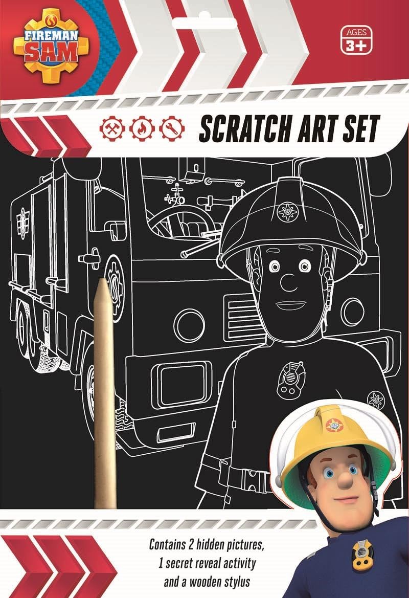 Scratch Sam Scratch Art Set: Fireman Sam – Wondersaurus