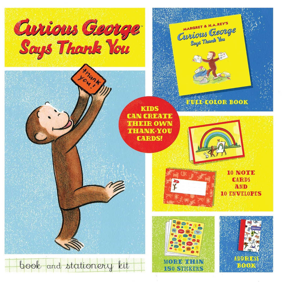 Curious George Says Thank You Book and Stationery Kit – WONDERSAURUS