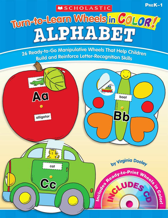 Turn-to-Learn Wheels in Color: Alphabet – WONDERSAURUS
