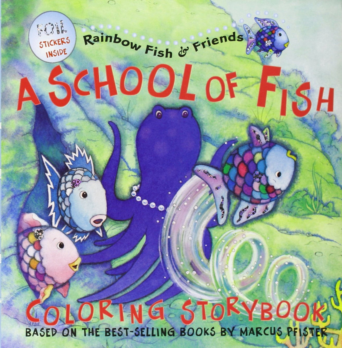 Rainbow Fish 8x8 Coloring Storybook: School of Fish, A – WONDERSAURUS