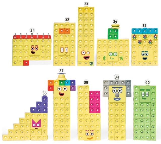 Numberblocks MathLink Cubes 31-40 Activity Set