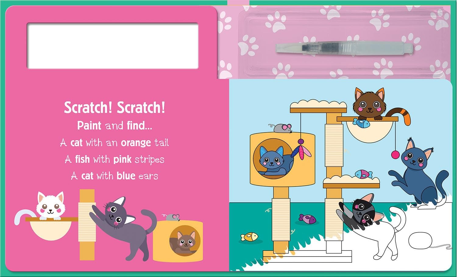 Water Painting Search and Find Cats