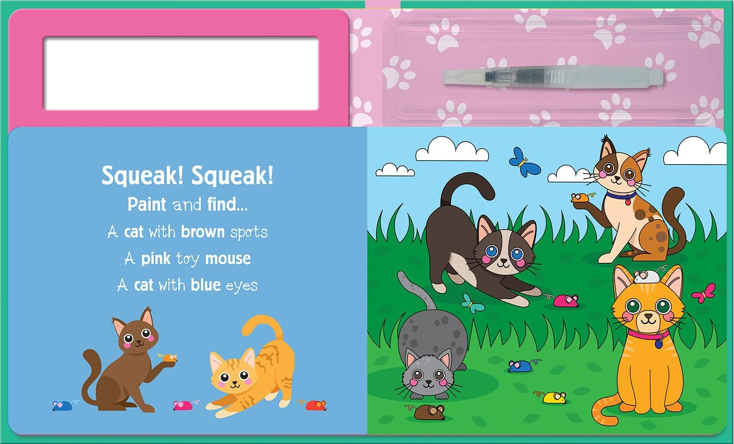 Water Painting Search and Find Cats
