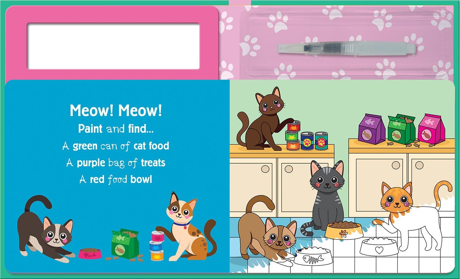 Water Painting Search and Find Cats