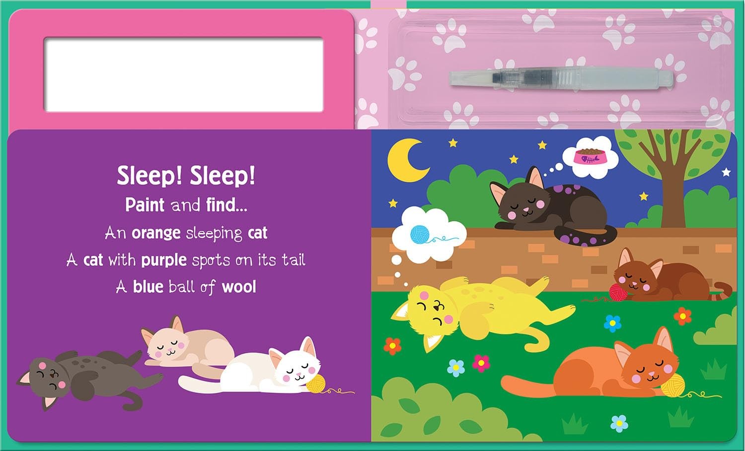 Water Painting Search and Find Cats