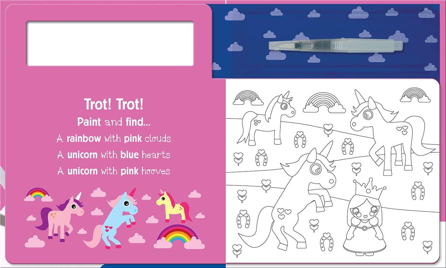 Water Painting Search and Find Unicorns