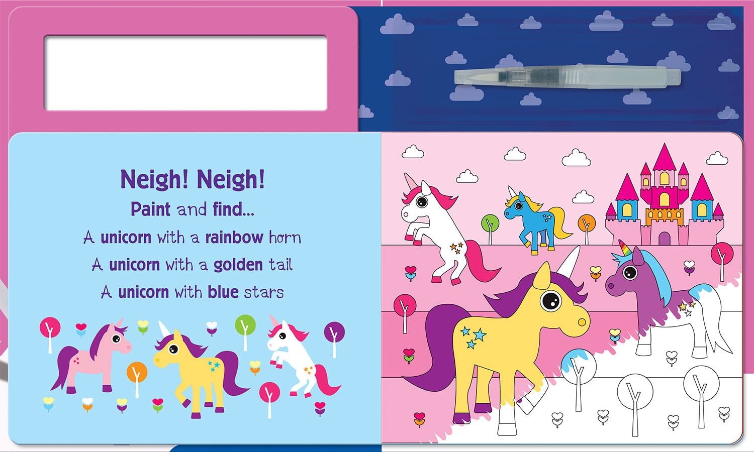 Water Painting Search and Find Unicorns