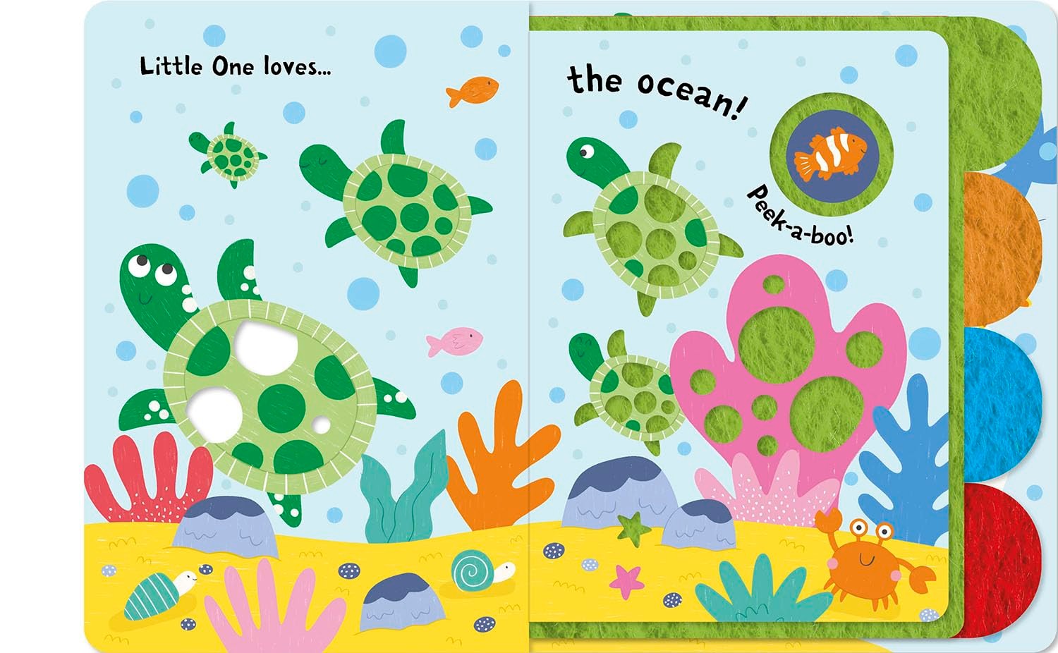 Little Ones Love the Ocean - Peek-a-boo Felt Book