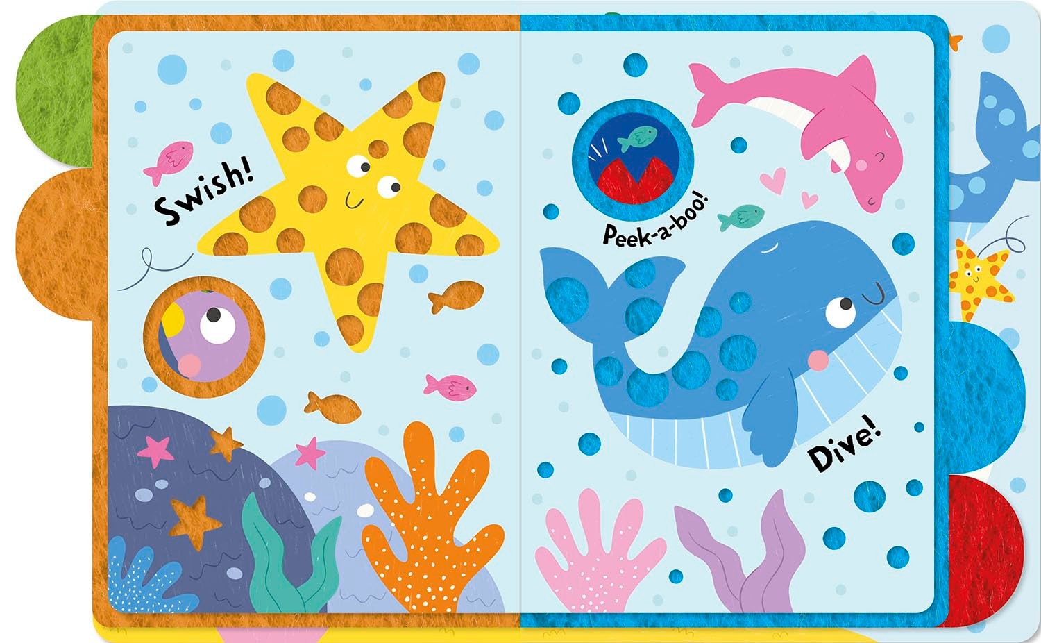 Little Ones Love the Ocean - Peek-a-boo Felt Book