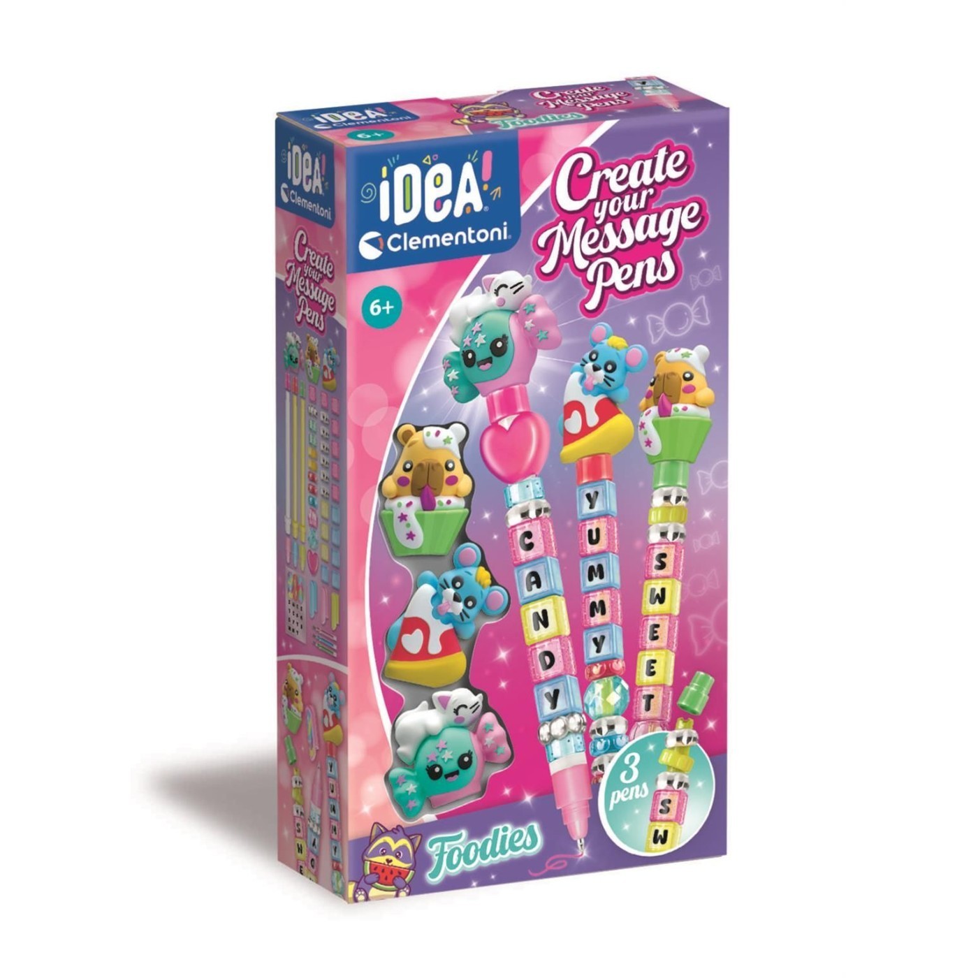 Clementoni Idea: Create Your MESSAGE Pen - FOODIES, GOOD LUCK, EMOTION