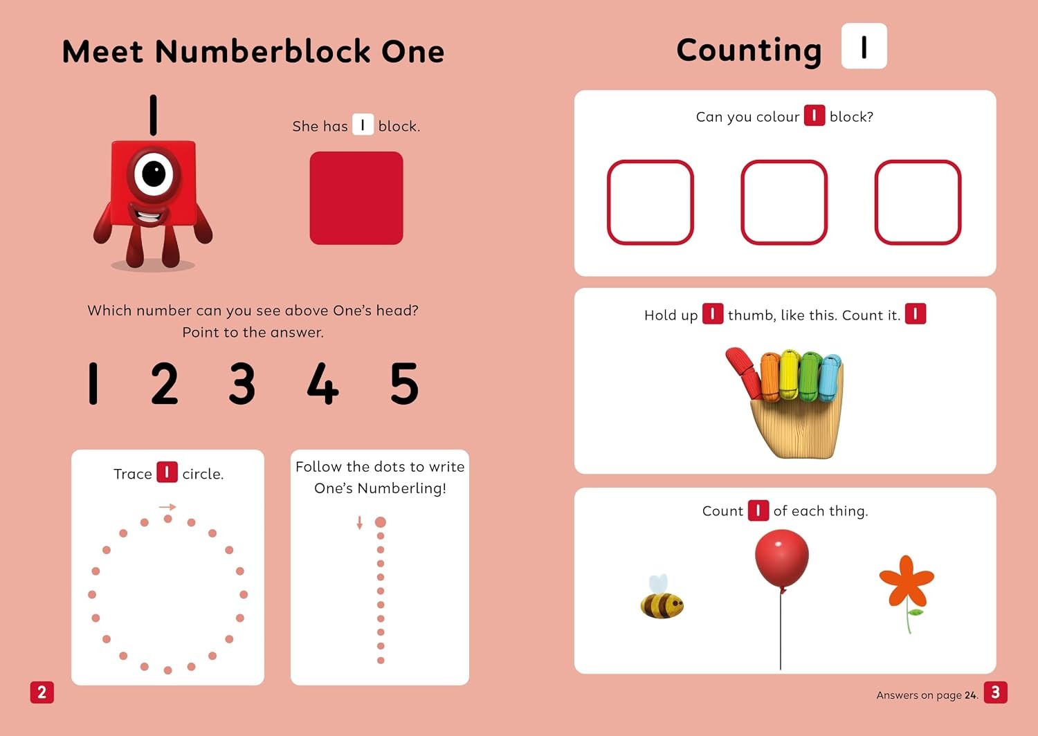 Number Blocks Numbers & Counting Level 1 Workbook