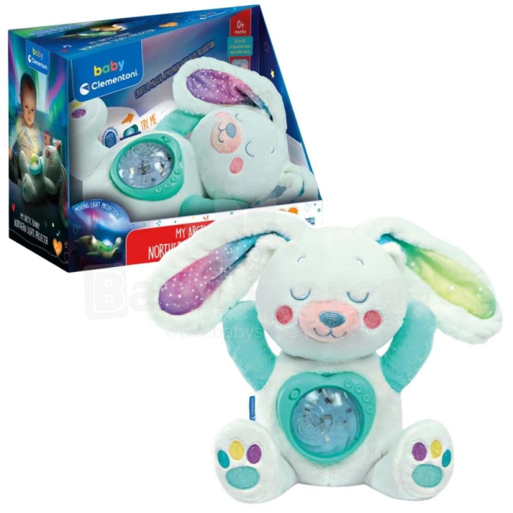 Baby Clementoni: Northern Lights Projector Plush - Arctic Bunny