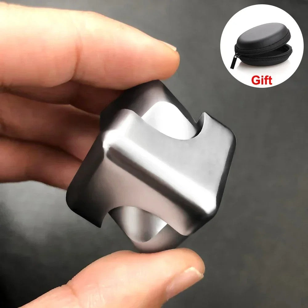 bopster Fidget Cube Spinner: Silver