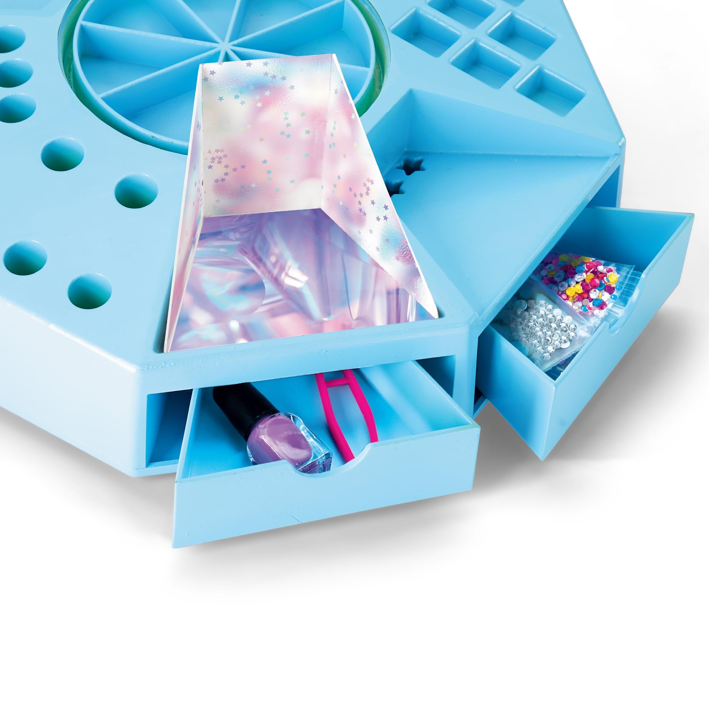 Shimmer'n Sparkle: All-In-One Nail Art Studio with Turntable Storage