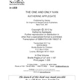 Katherine Applegate - The One and Only Ivan