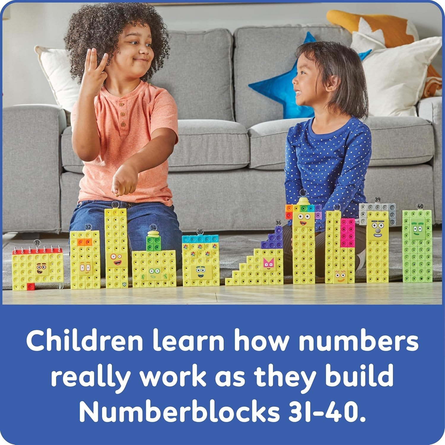 Numberblocks MathLink Cubes 31-40 Activity Set