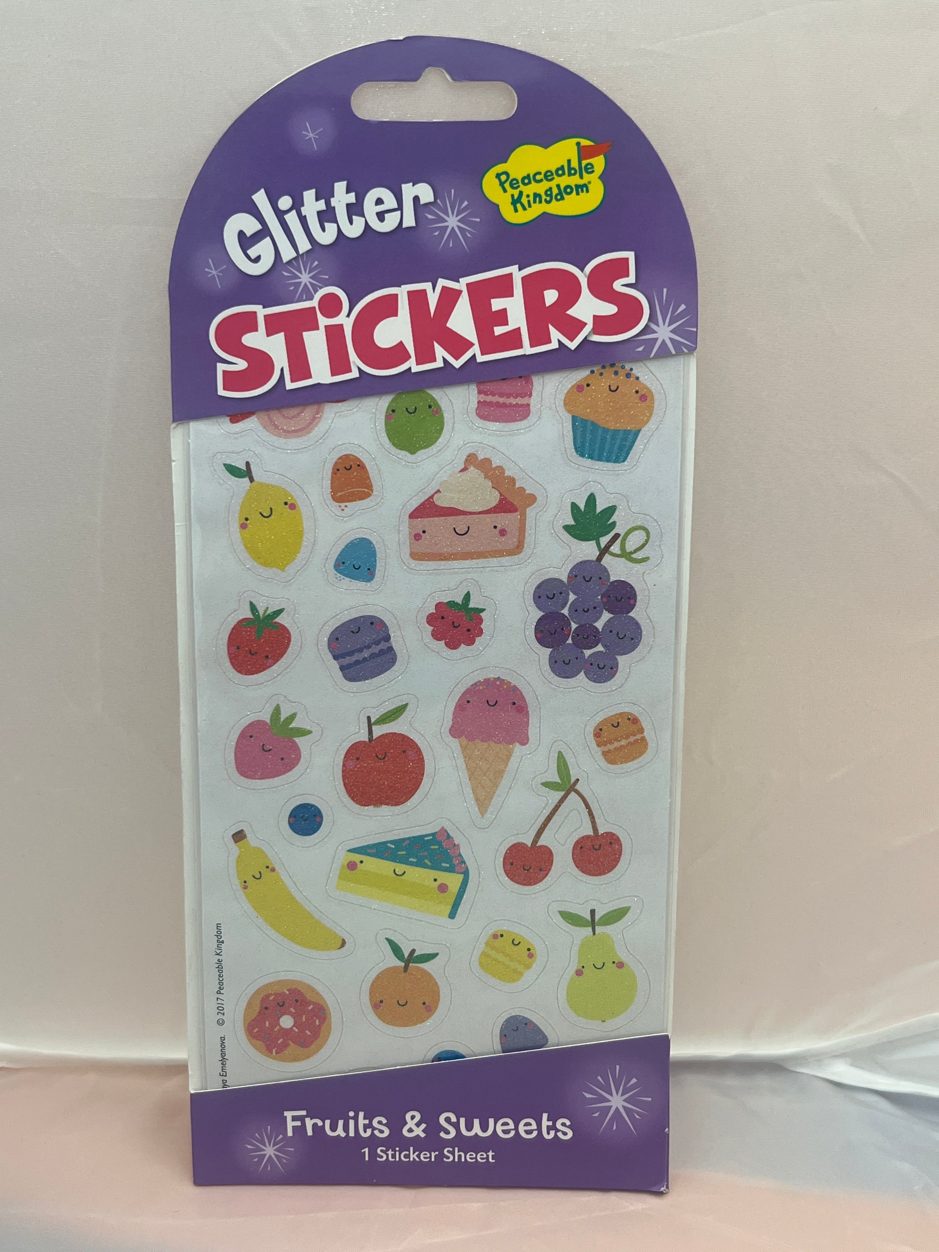 Mini Sticker Packs (Glitter): Fruits & Sweets – Wondersaurus
